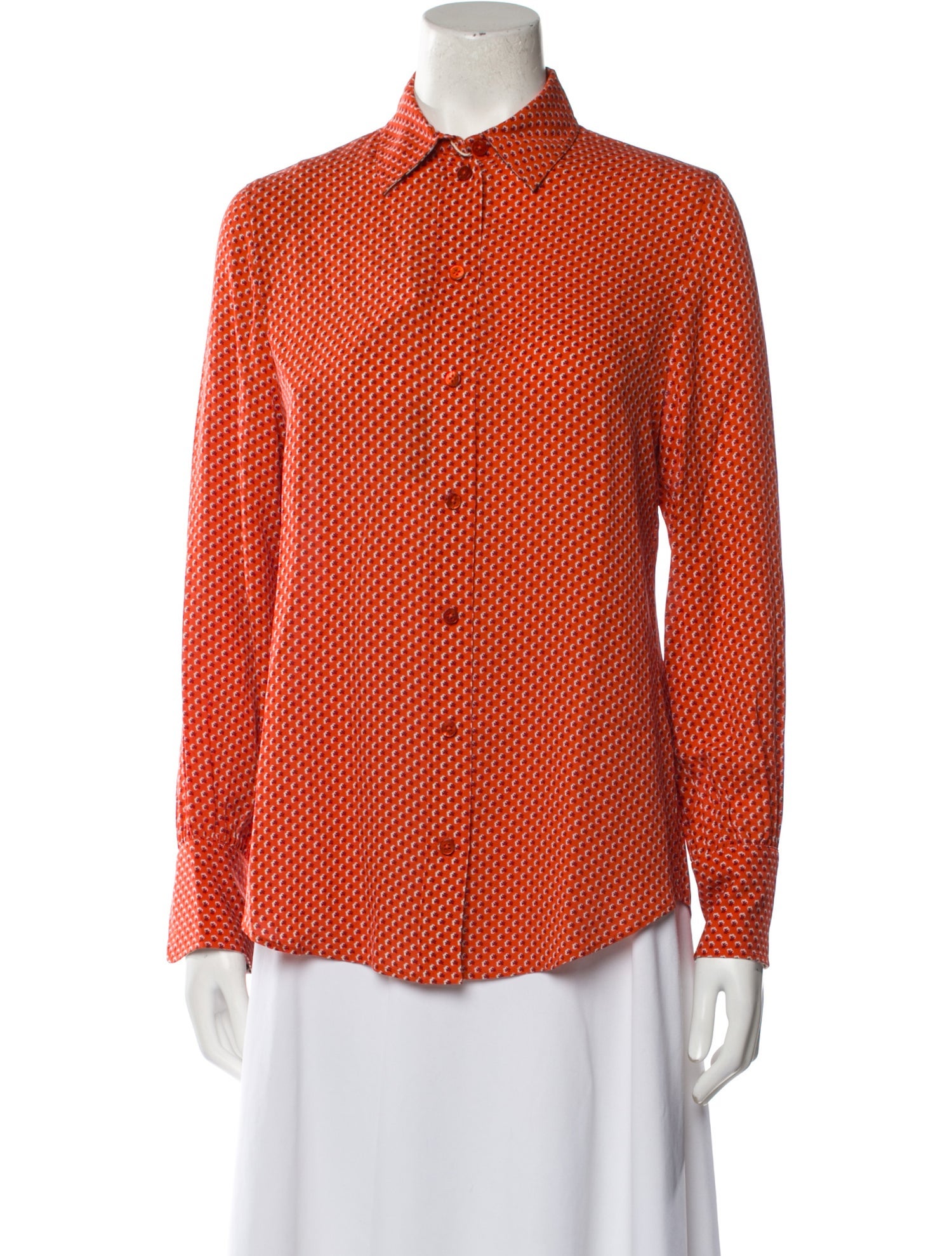 Joseph Silk Printed Button-Up Top