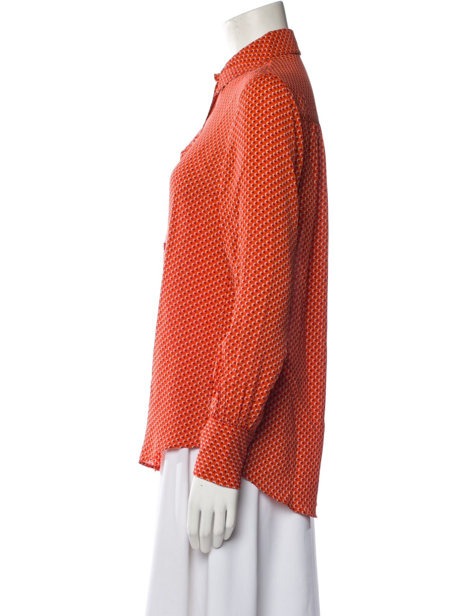 Joseph Silk Printed Button-Up Top