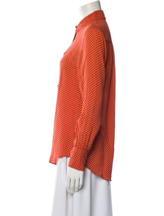 Joseph Silk Printed Button-Up Top