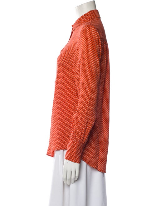 Joseph Silk Printed Button-Up Top
