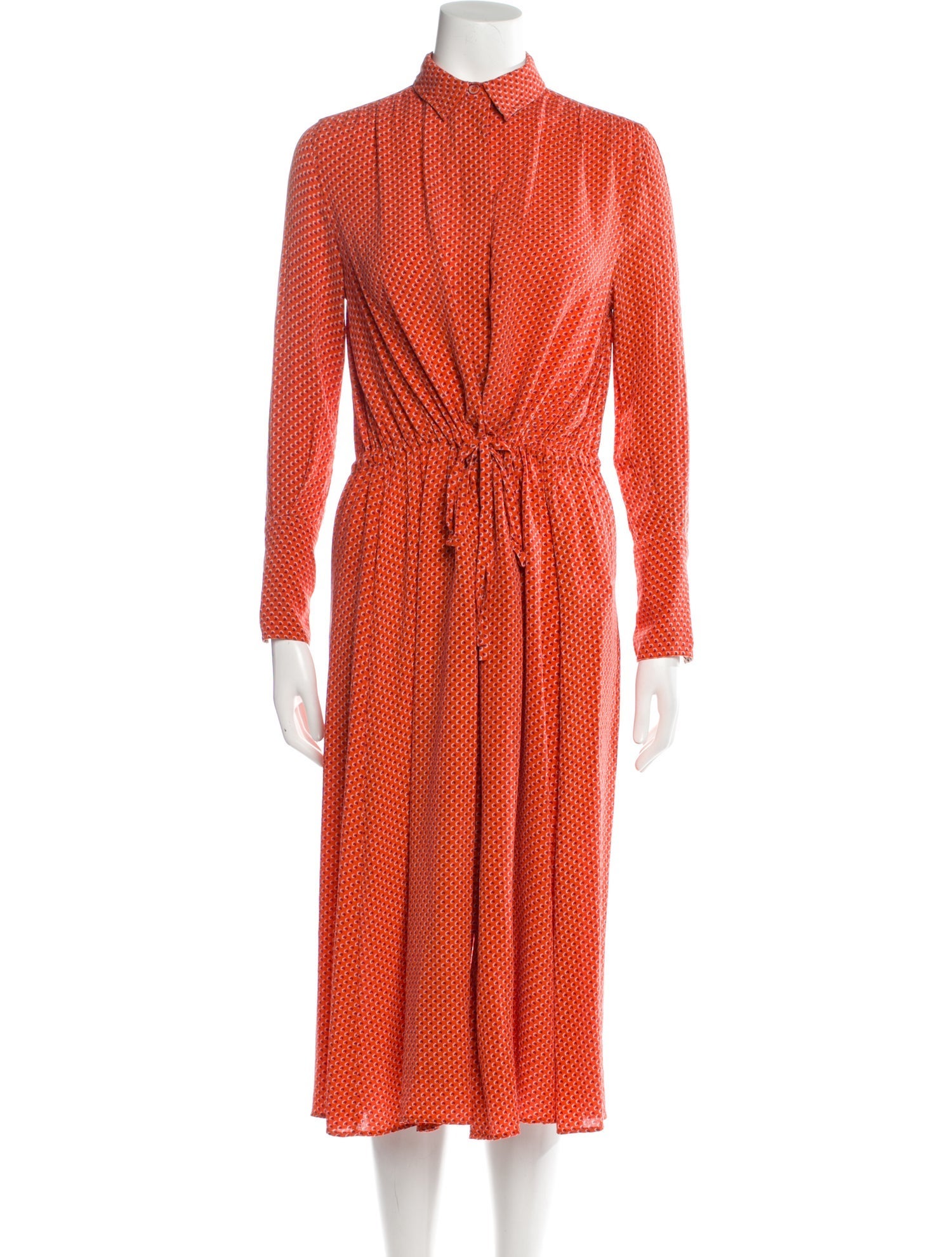 Joseph Polka Dot Print Midi Length Dress