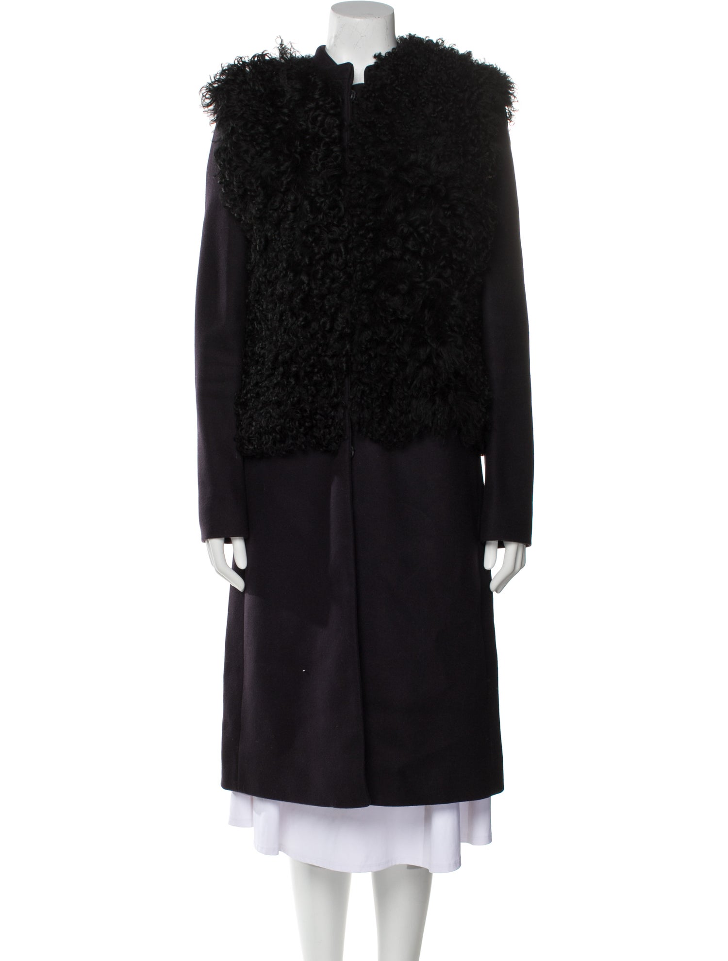 Joseph Virgin Wool Faux Fur Coat