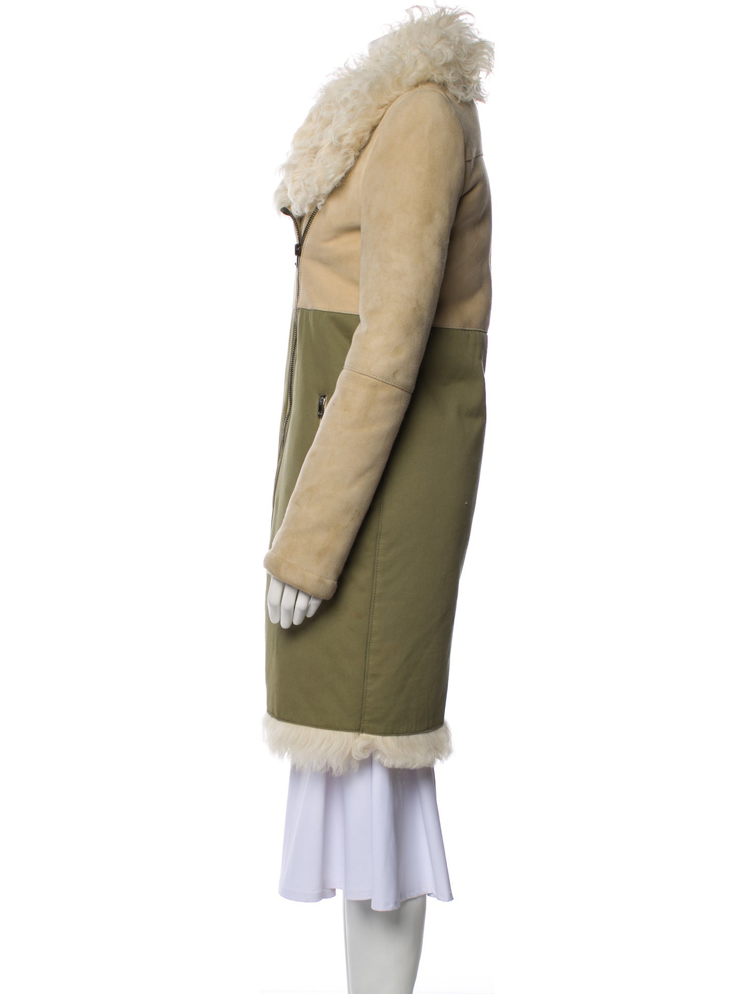 Joseph Lambskin Faux Fur Coat