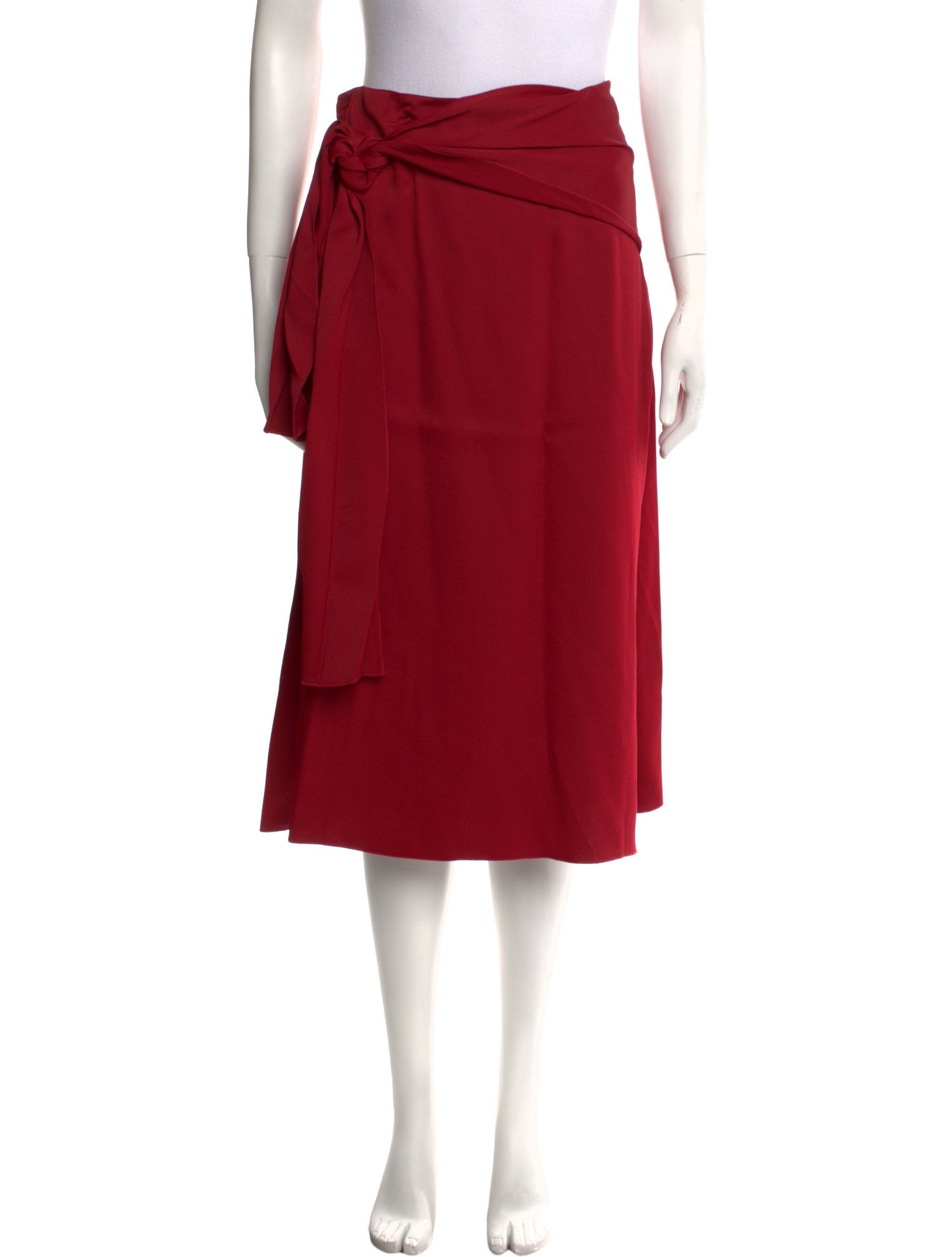 スカート STAUD Woman Skirt Burgundy R25R6125SP BDTL Burgundy Satin Midi Skirt | BLUZAT | Wolf & Badger