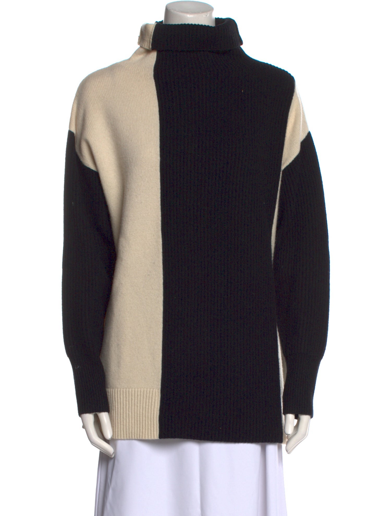 Joseph Wool Colorblock Pattern Sweater