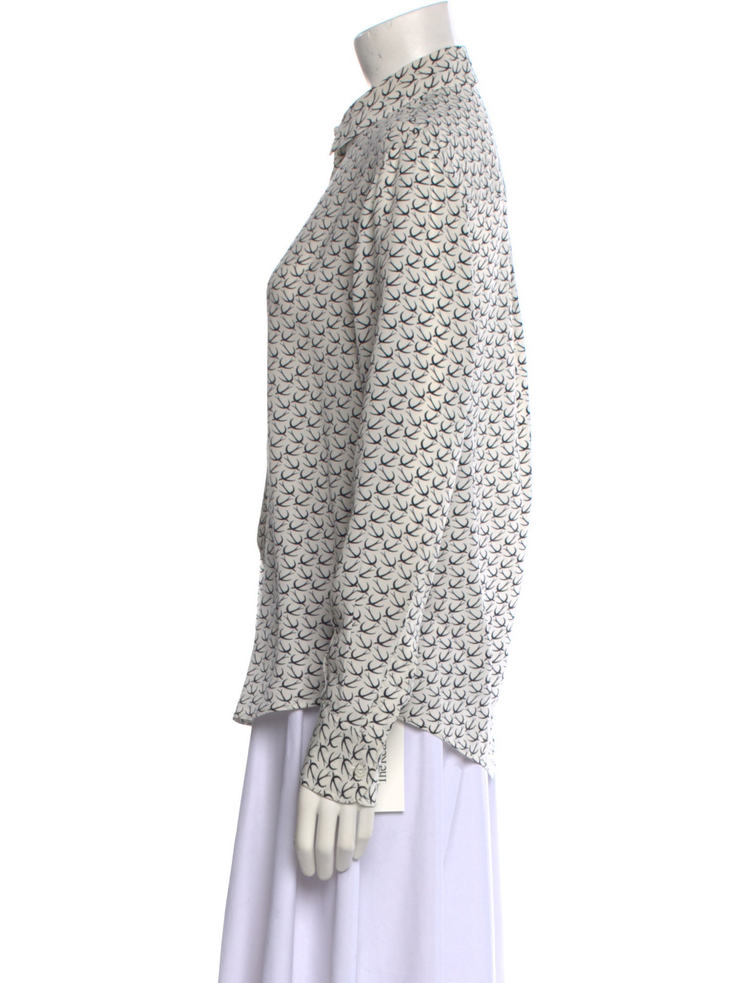 Joseph Silk Printed Button-Up Top