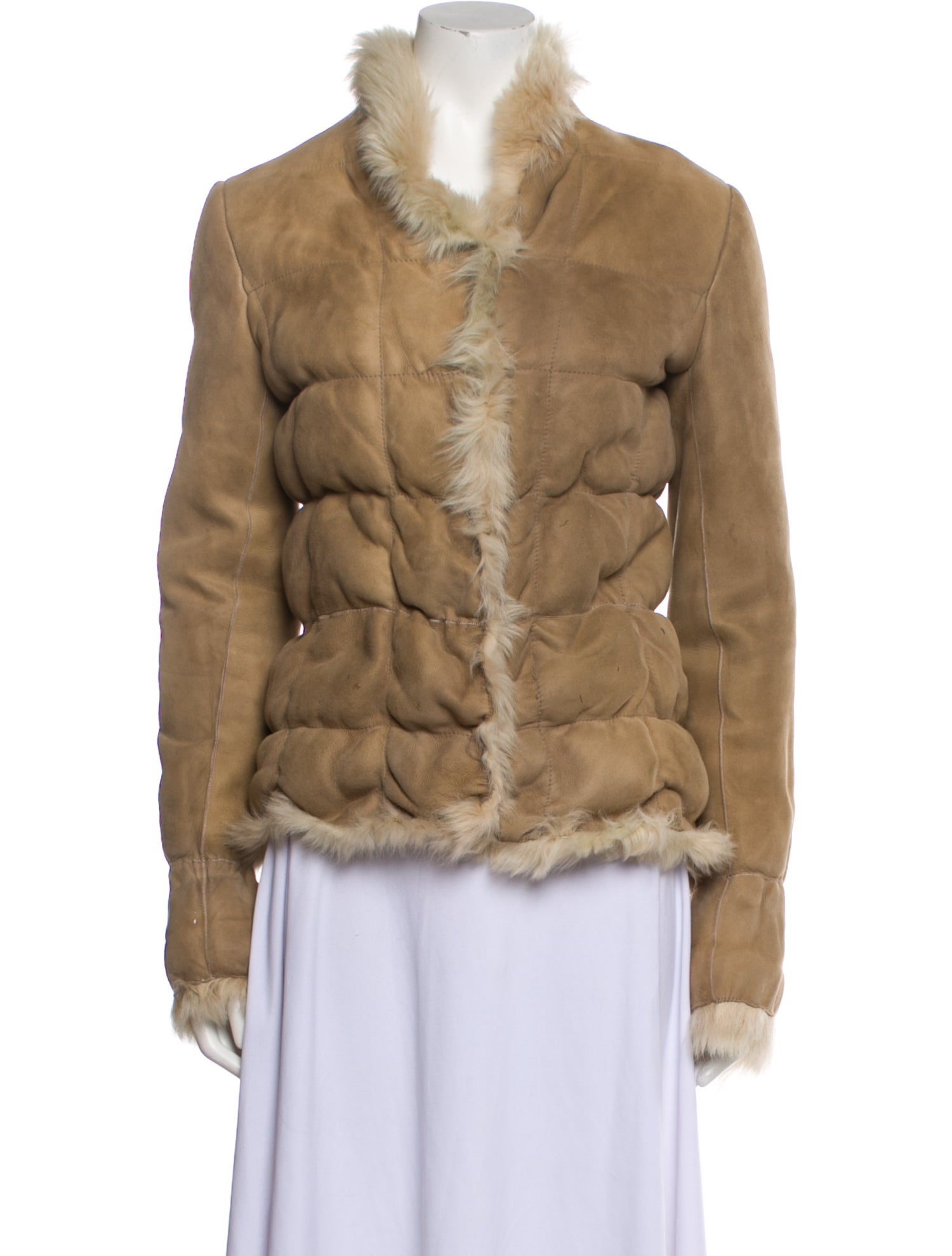 Joseph Suede Faux Fur Jacket