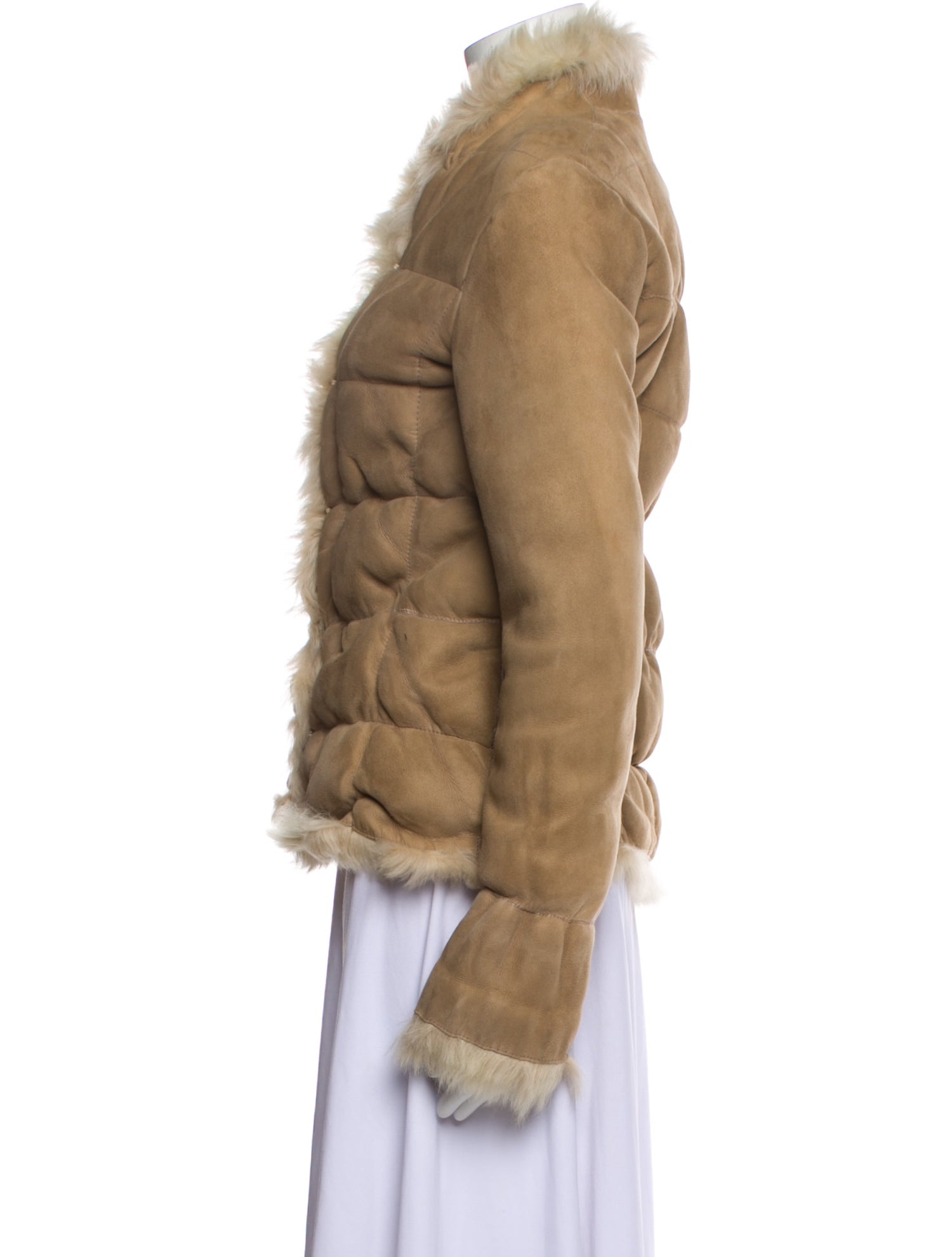 Joseph Suede Faux Fur Jacket