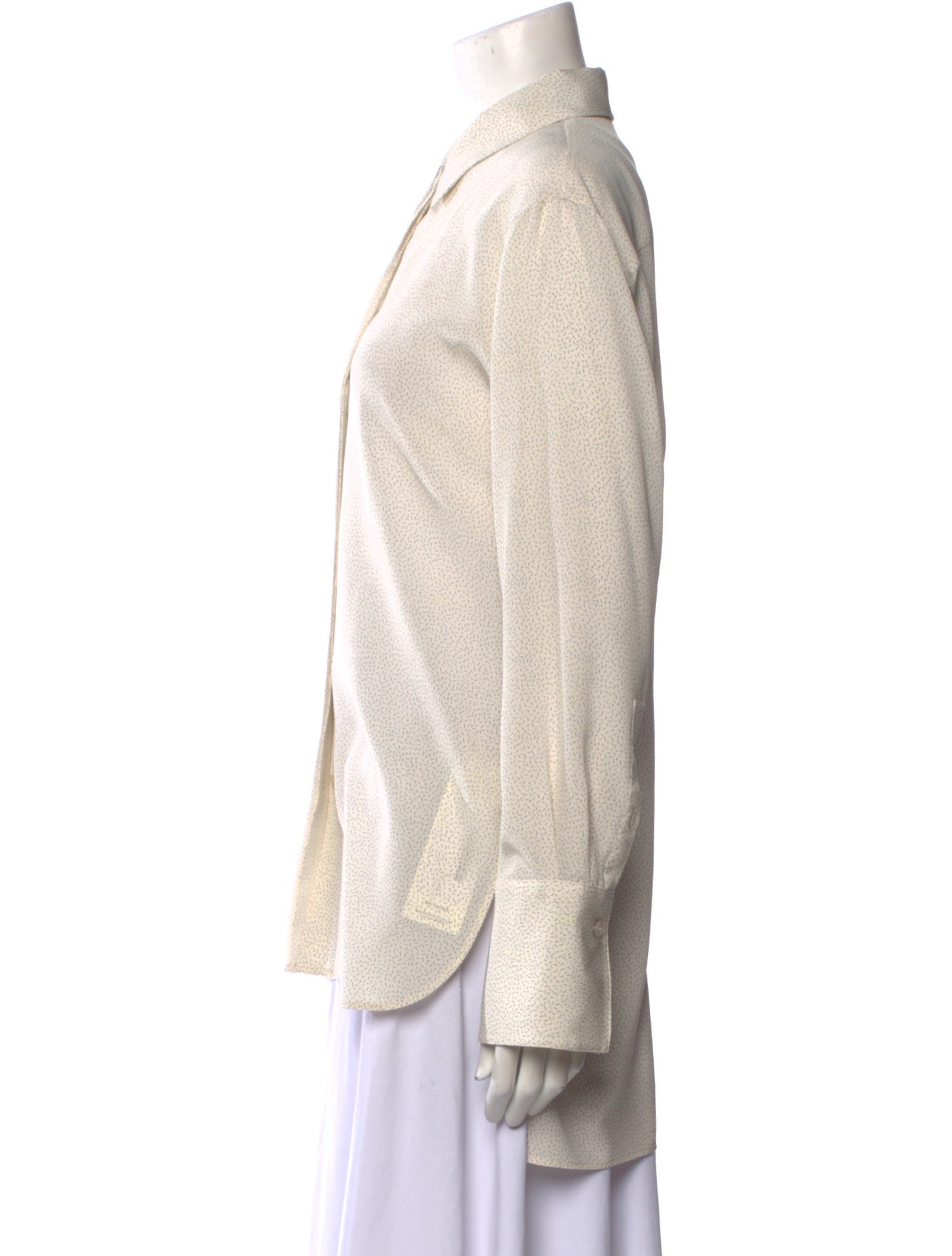 Joseph Silk Long Sleeve Button-Up Top