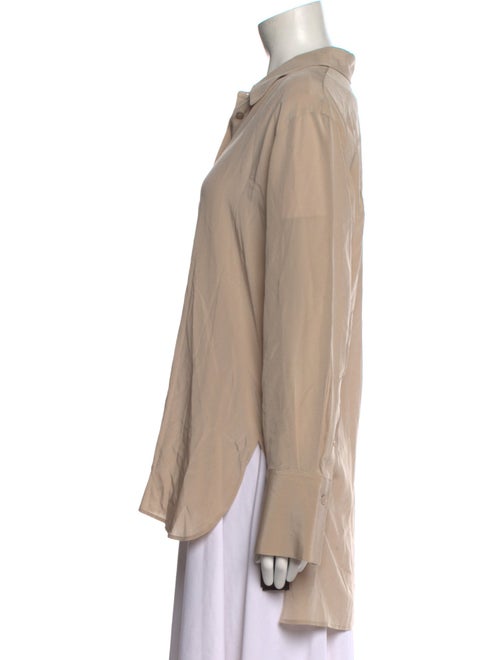 Joseph Silk Long Sleeve Button-Up Top
