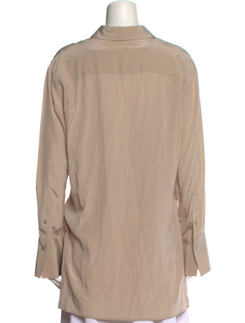 Joseph Silk Long Sleeve Button-Up Top