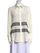Joseph Silk Long Sleeve Button-Up Top