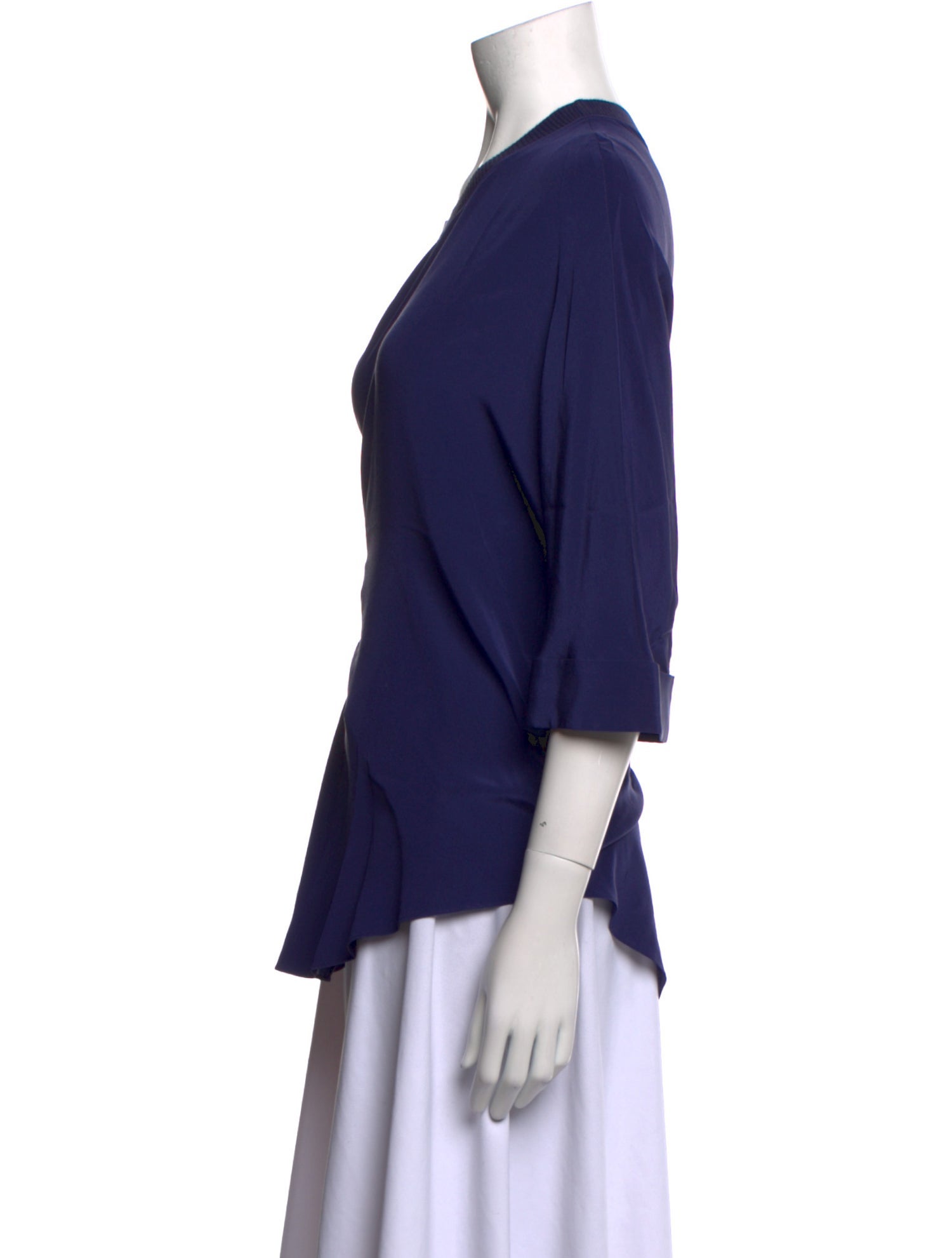 Joseph Silk Bateau Neckline Blouse