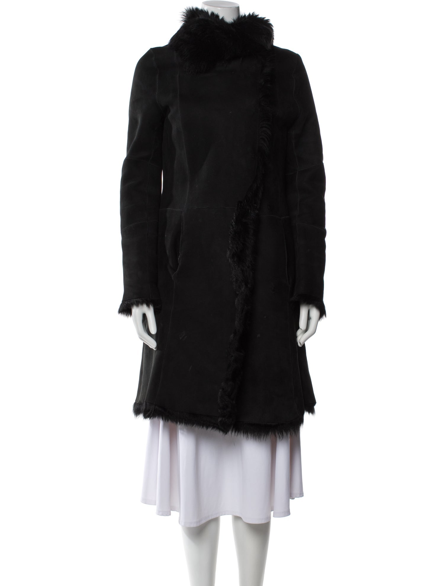 Joseph Leather Faux Fur Jacket