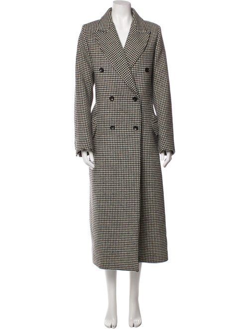 Joseph Wool Houndstooth Print Peacoat