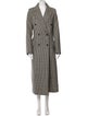 Joseph Wool Houndstooth Print Peacoat