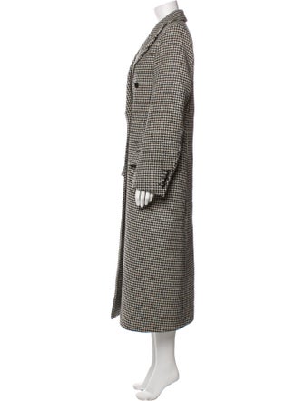 Joseph Wool Houndstooth Print Peacoat