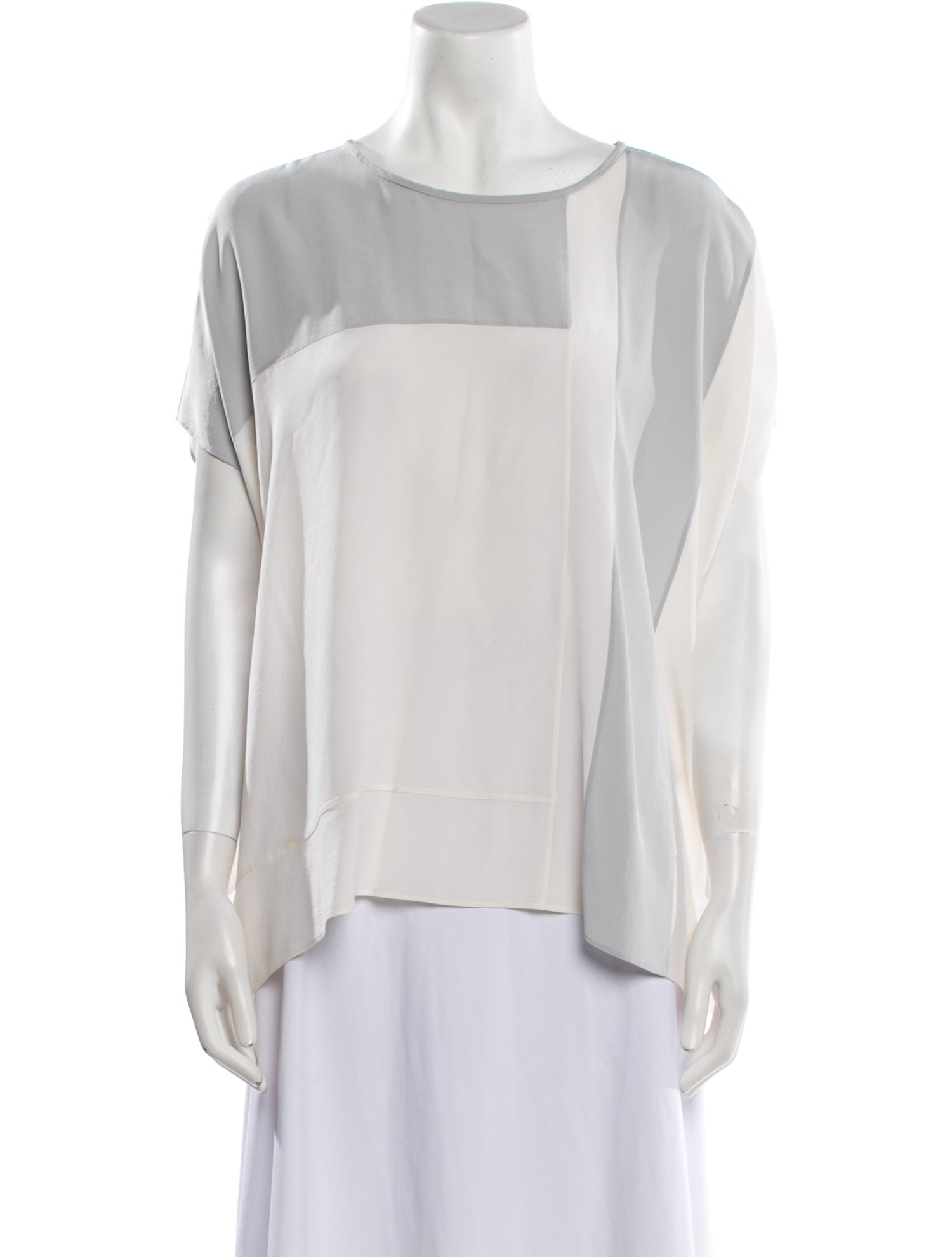 Joseph Silk Bateau Neckline Blouse