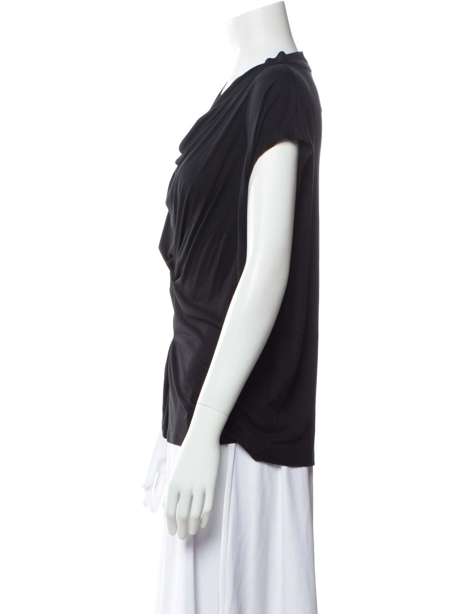 Joseph Cowl Neck Short Sleeve Top