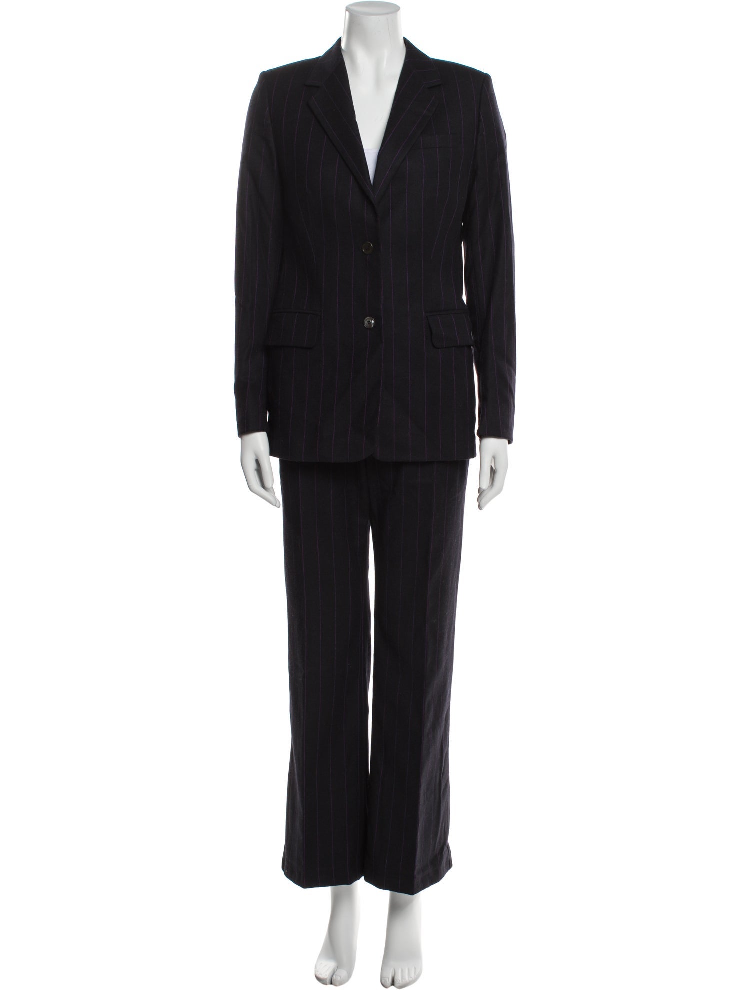 Joseph Wool Striped Pantsuit