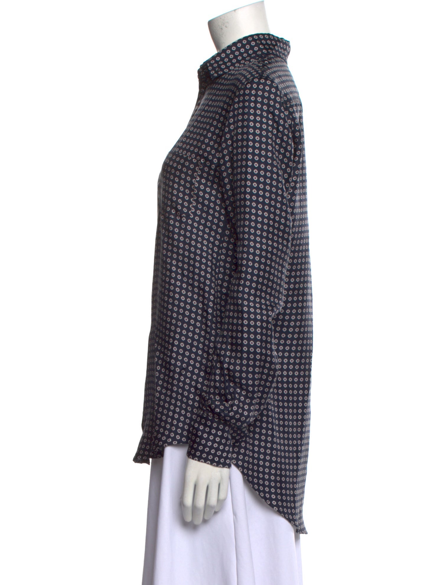 Joseph Silk Printed Button-Up Top