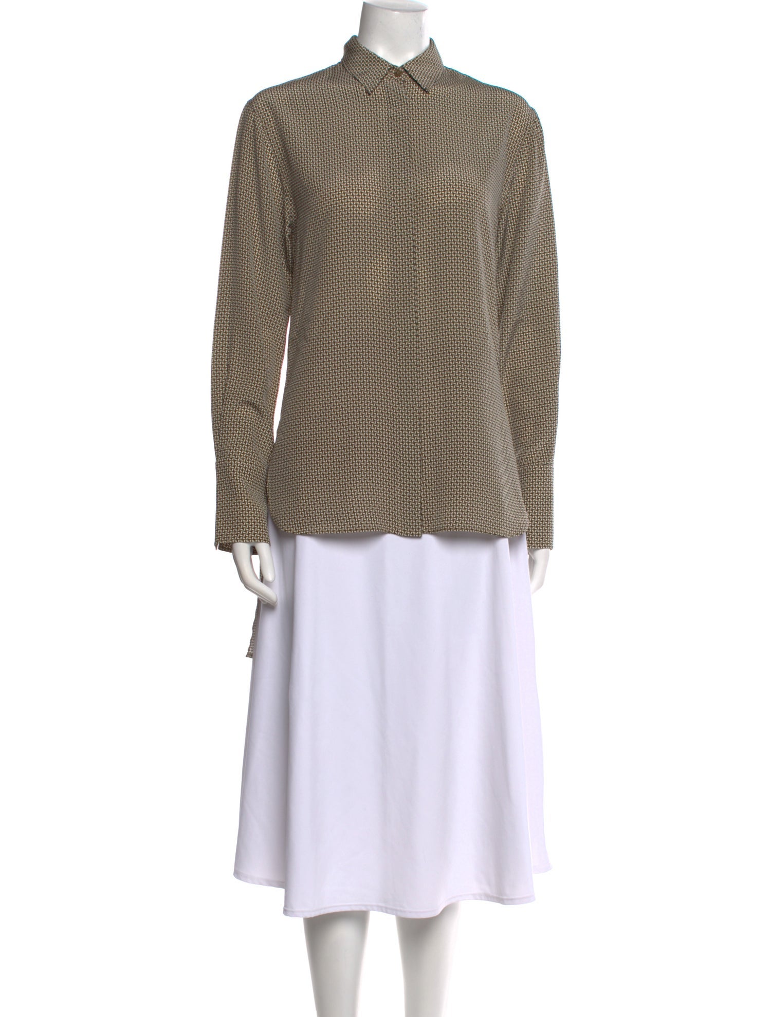 Joseph Silk Printed Button-Up Top