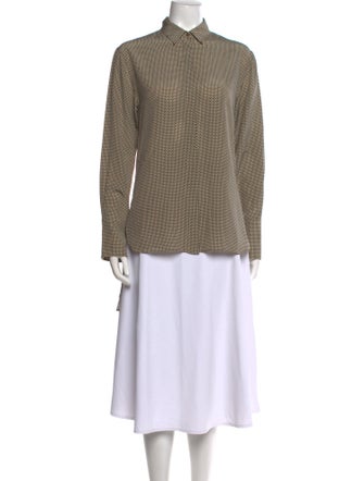 Joseph Silk Printed Button-Up Top