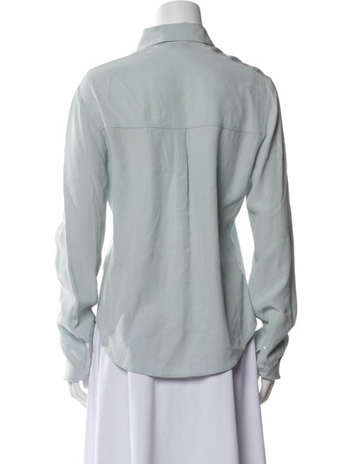 Joseph Silk Long Sleeve Button-Up Top