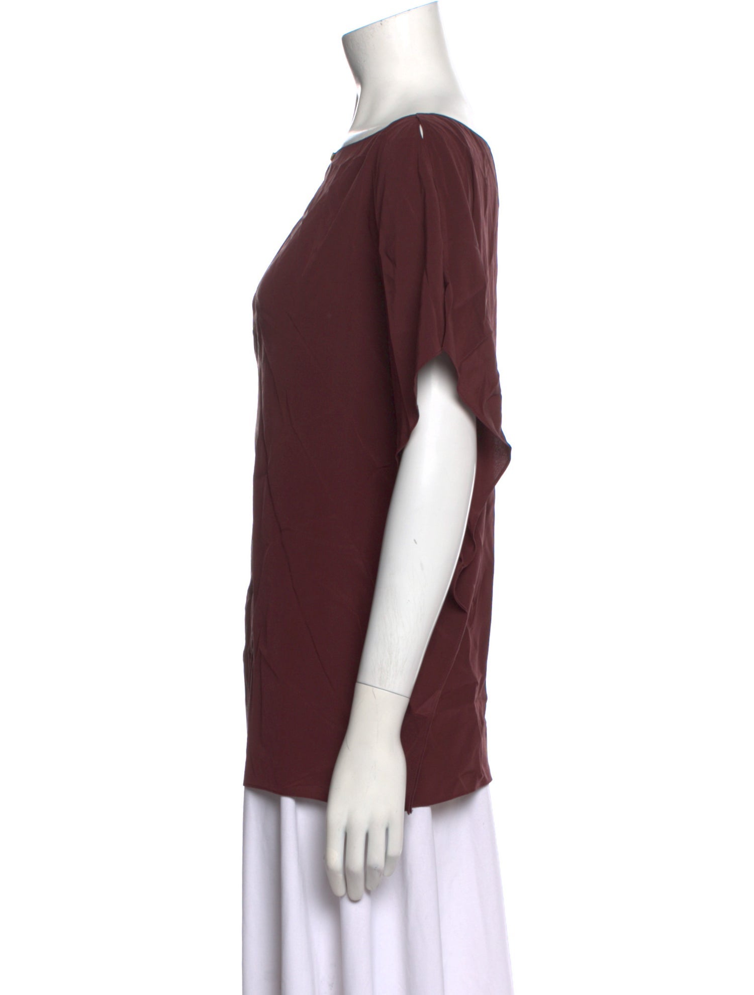 Joseph Silk Bateau Neckline Blouse