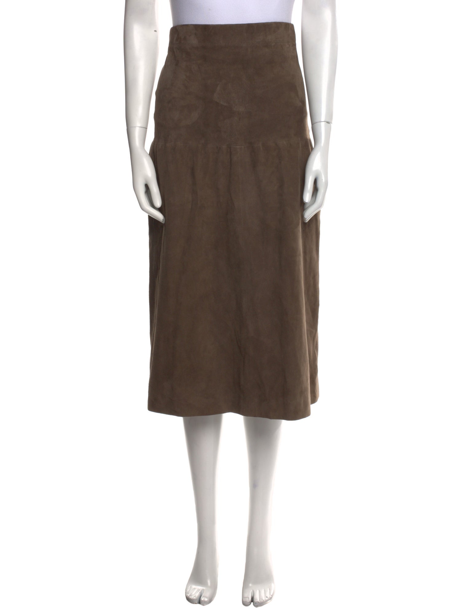 Joseph Leather Midi Length Skirt