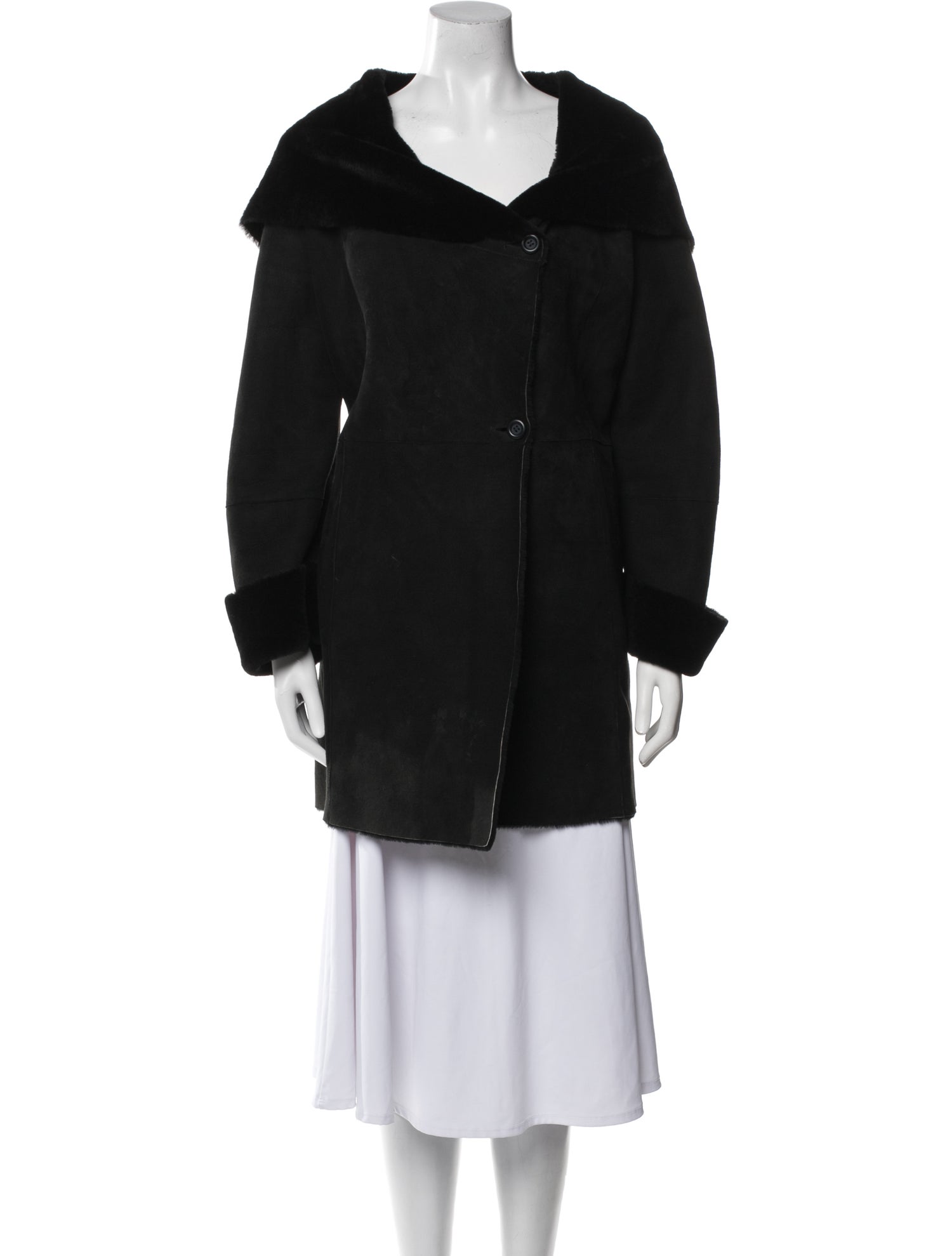 Joseph Lambskin Faux Fur Coat