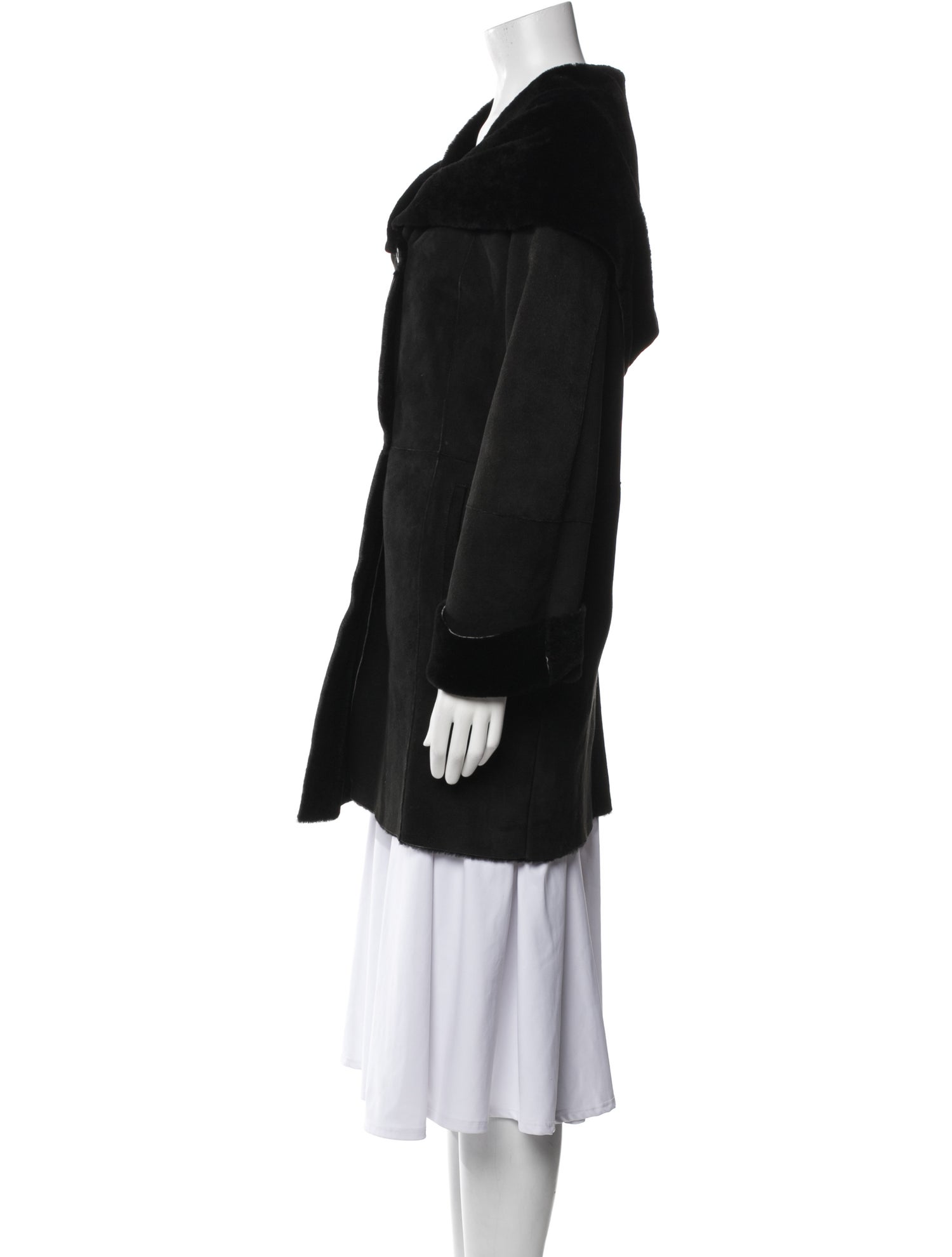 Joseph Lambskin Faux Fur Coat