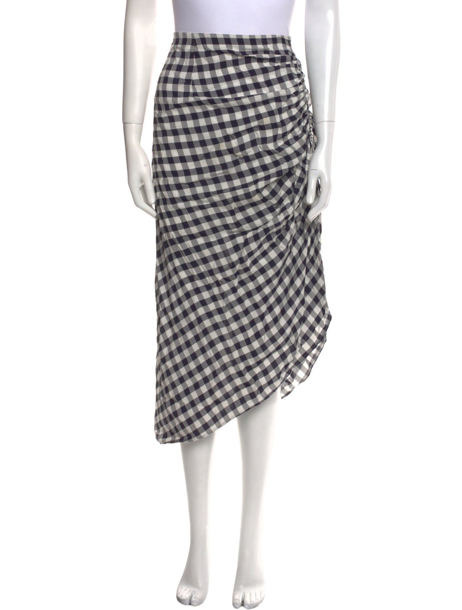 Joseph Plaid Print Midi Length Skirt