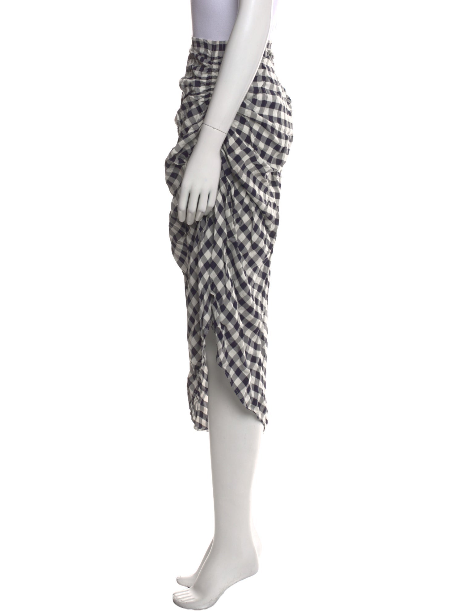 Joseph Plaid Print Midi Length Skirt