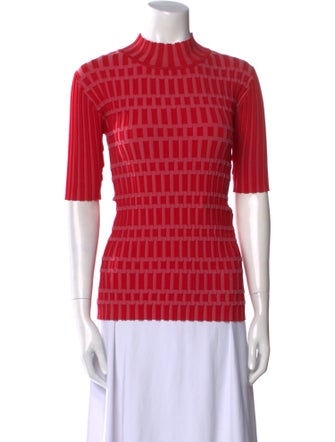 Joseph Printed Mock Neck Top