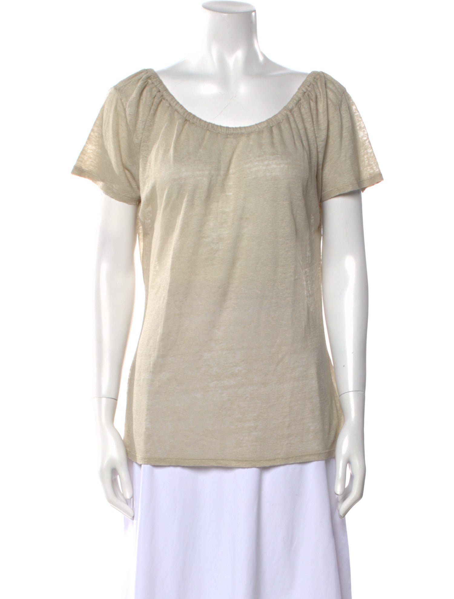 Joseph Linen Scoop Neck T-Shirt