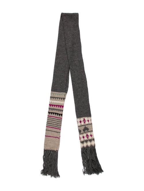 Joseph Alpaca Patterned Scarf