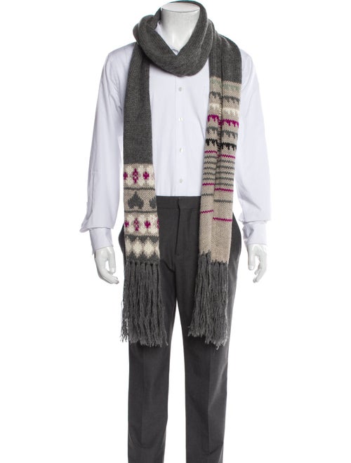 Joseph Alpaca Patterned Scarf