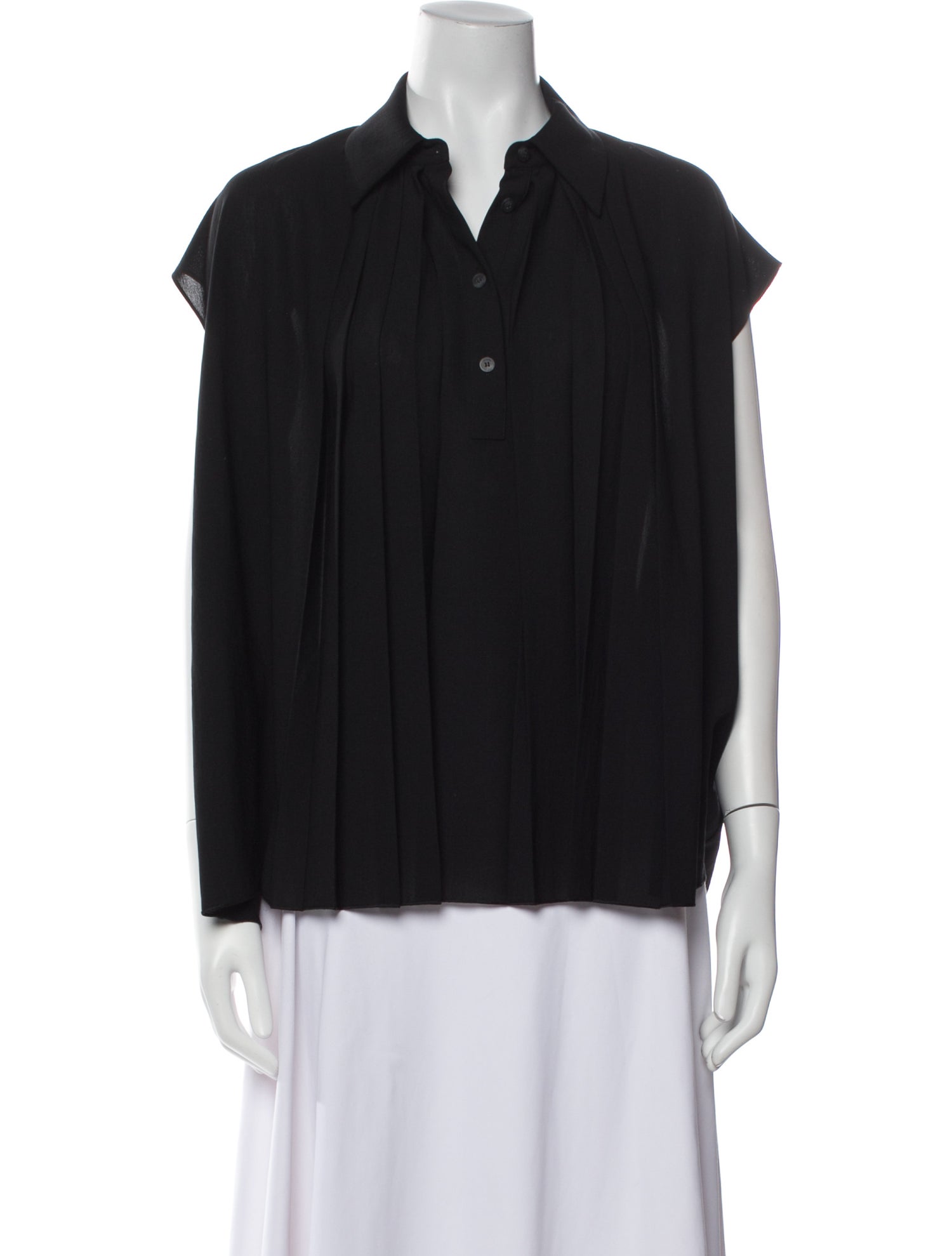 Joseph V-Neck Short Sleeve Blouse
