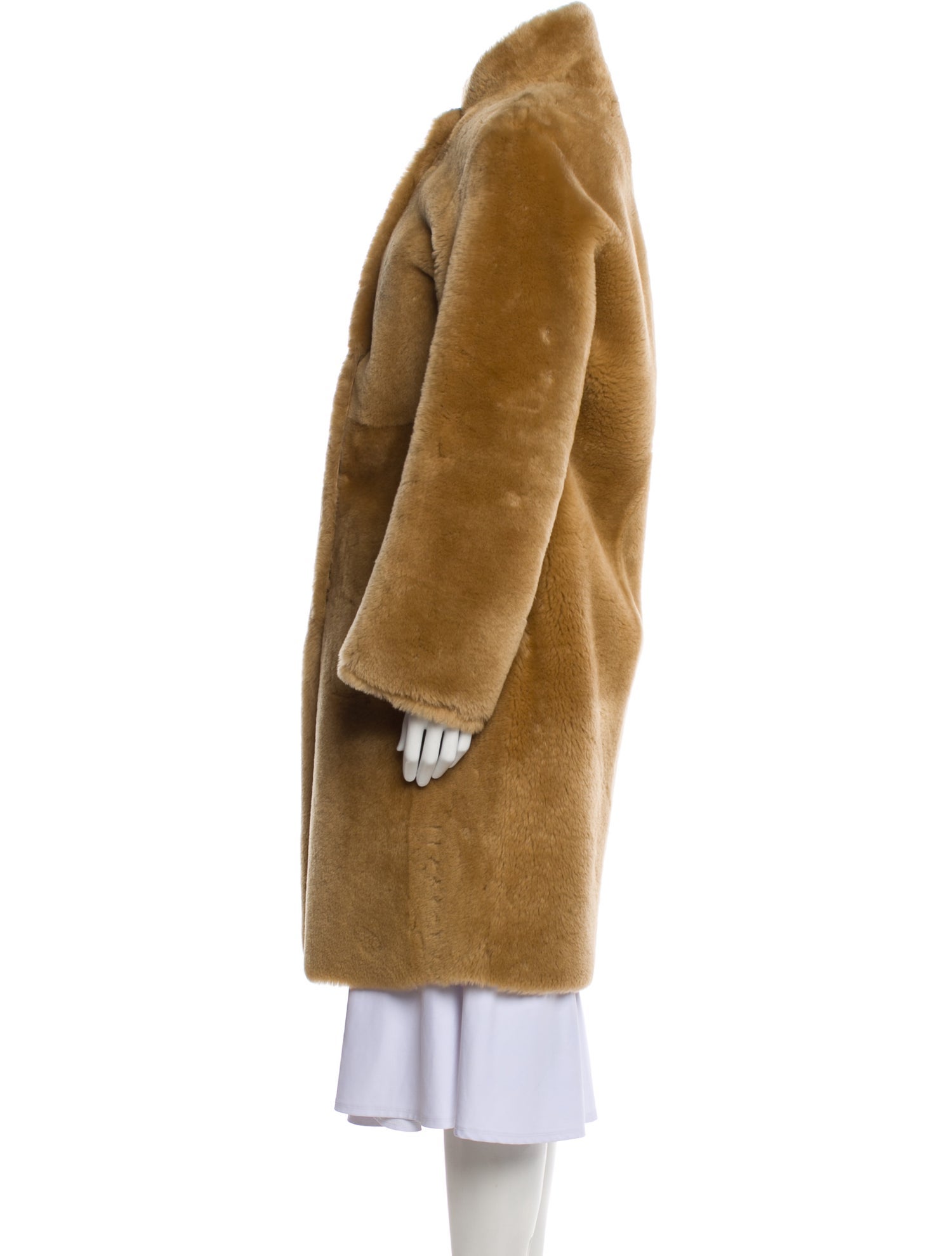 Joseph Lamb Leather Faux Fur Coat