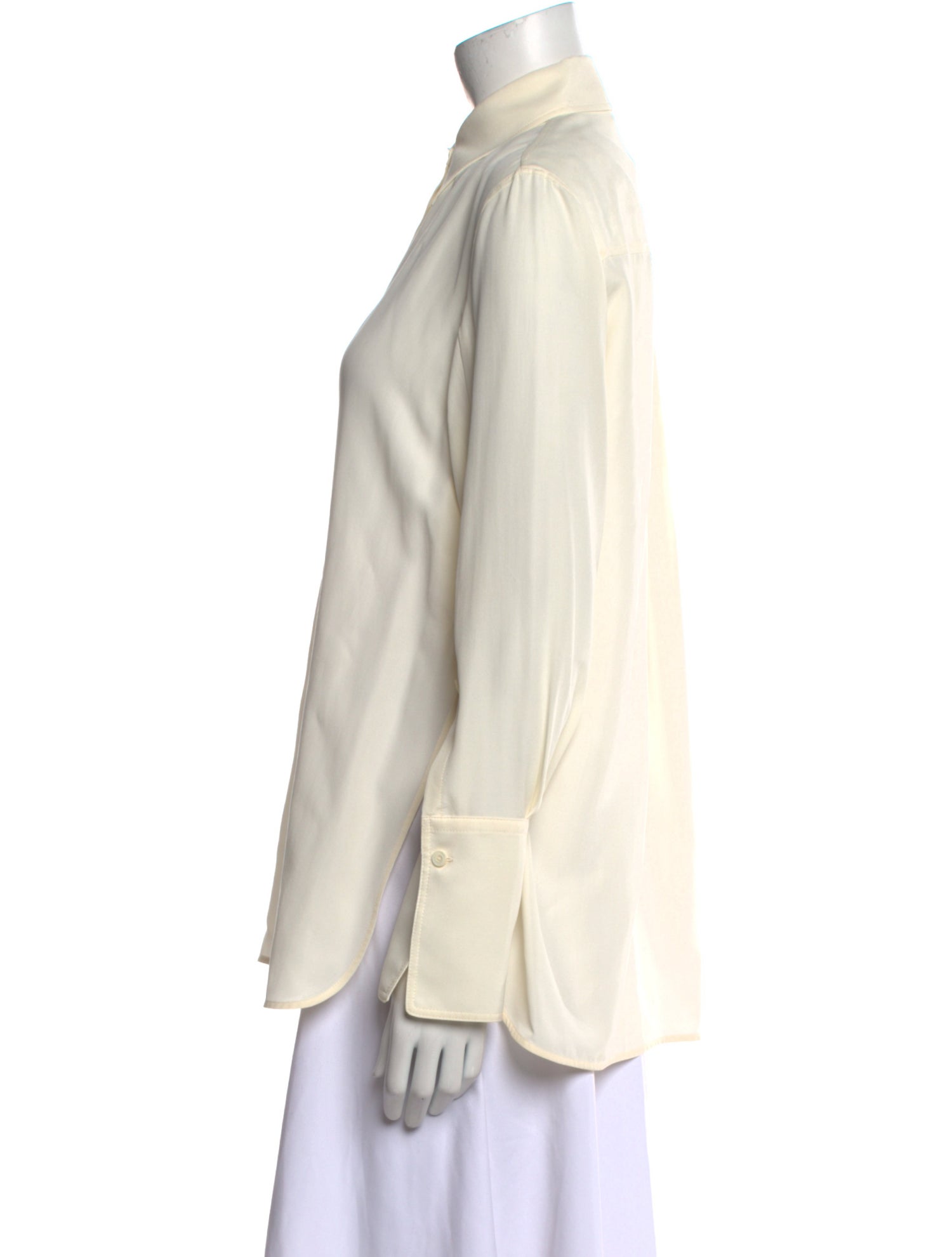 Joseph Silk Long Sleeve Button-Up Top