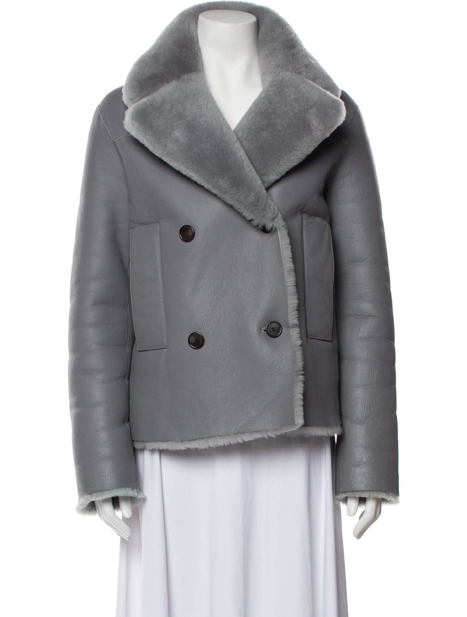 Joseph Shearling Faux Fur Coat