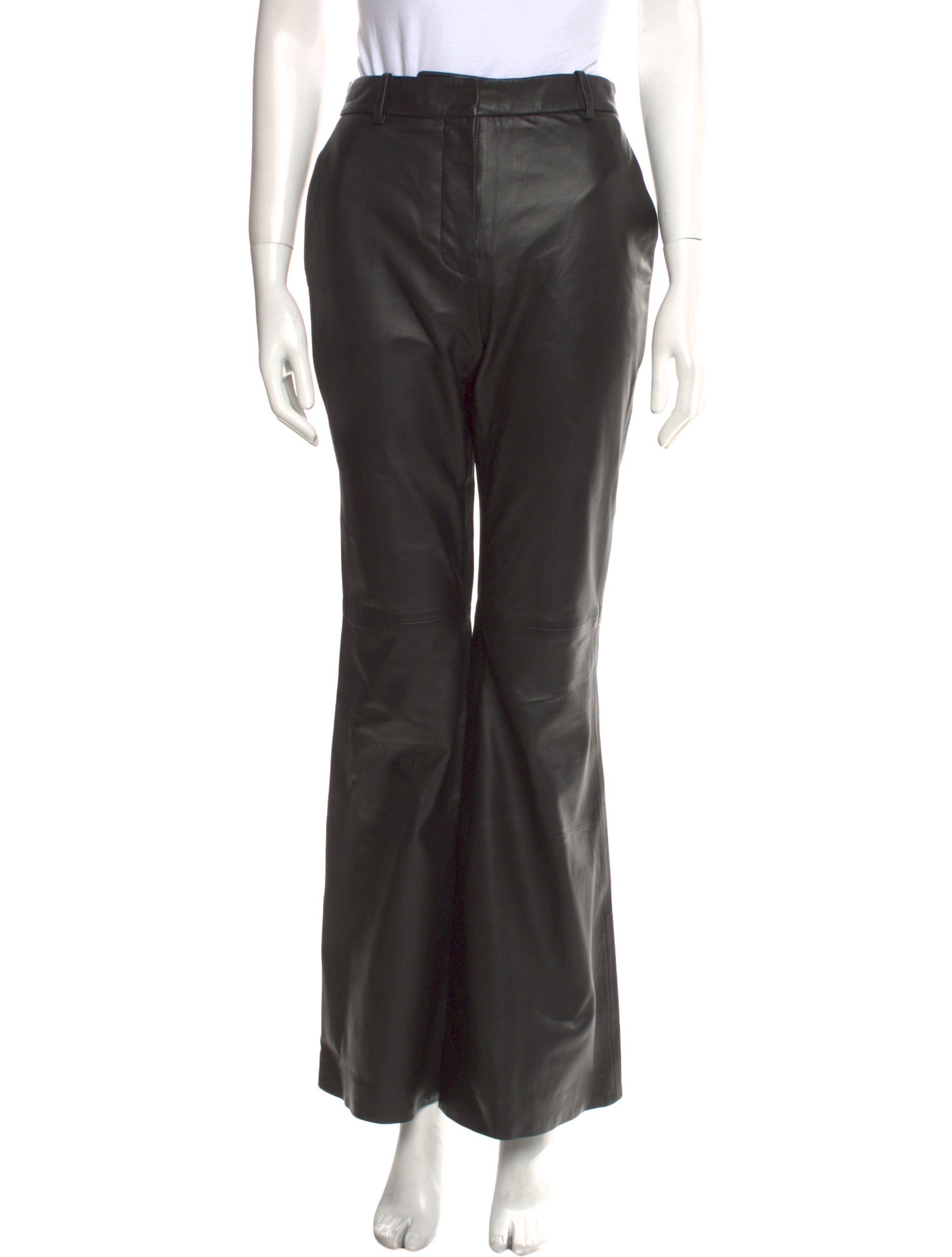 Joseph Leather Wide Leg Pants