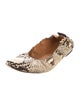 Joseph Snakeskin Animal Print Ballet Flats