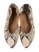 Joseph Snakeskin Animal Print Ballet Flats