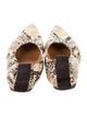 Joseph Snakeskin Animal Print Ballet Flats