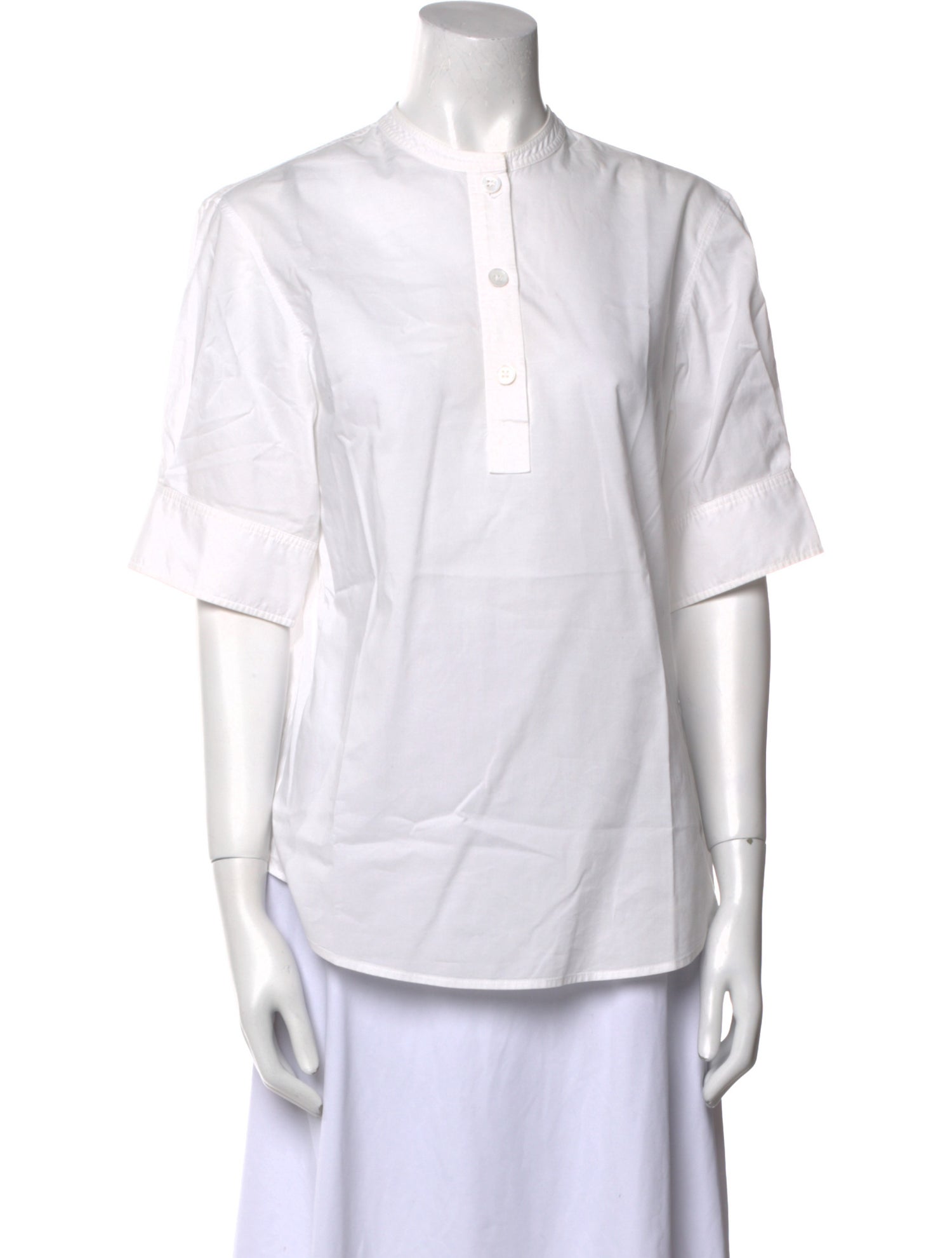 Joseph Crew Neck Short Sleeve Blouse