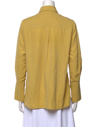 Joseph Silk Long Sleeve Button-Up Top