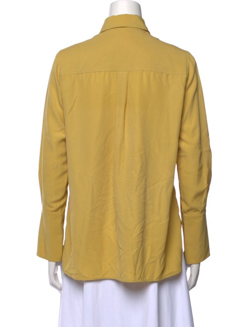 Joseph Silk Long Sleeve Button-Up Top