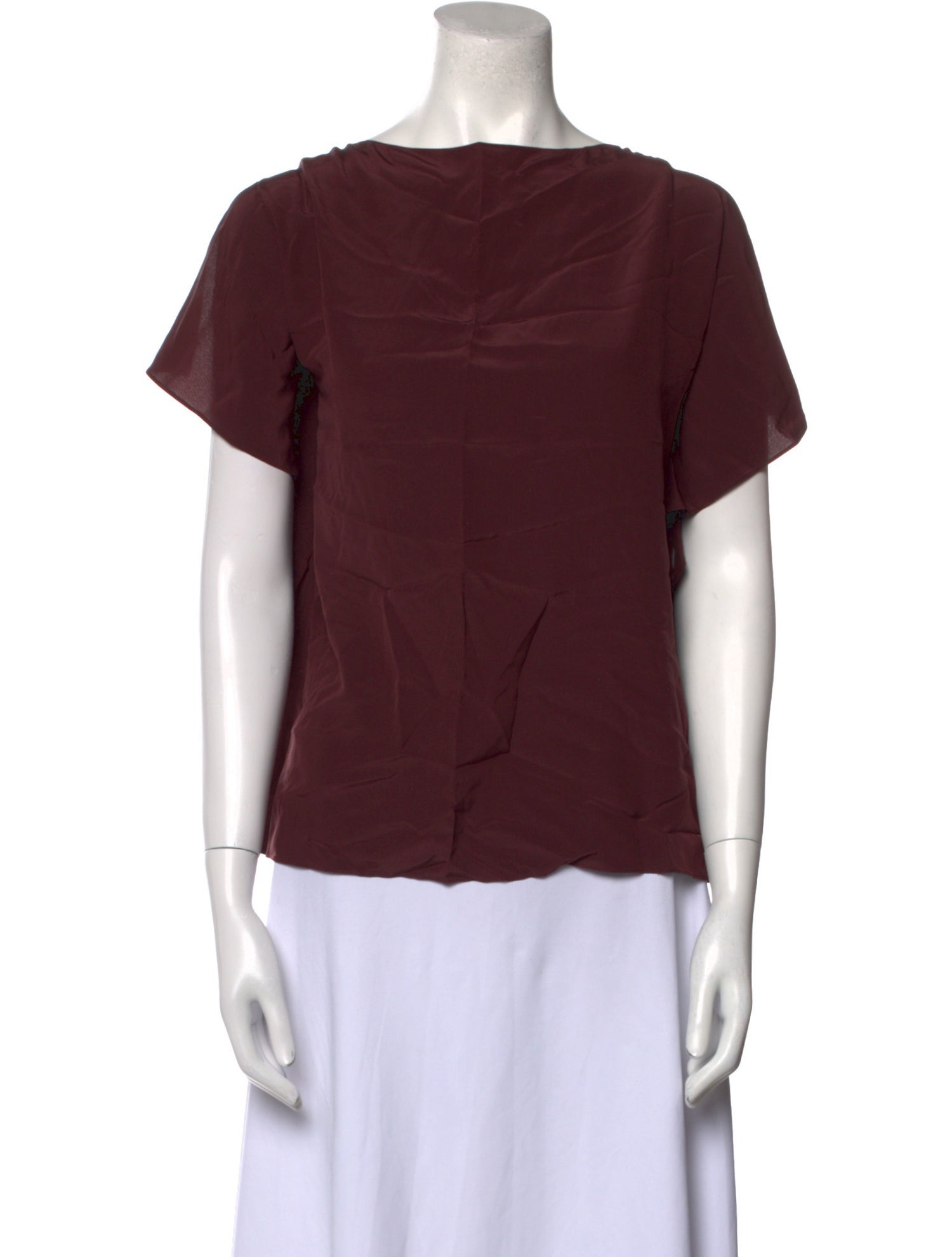 Joseph Silk Bateau Neckline Blouse